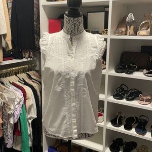 Jcrew white sleeveless tunic top